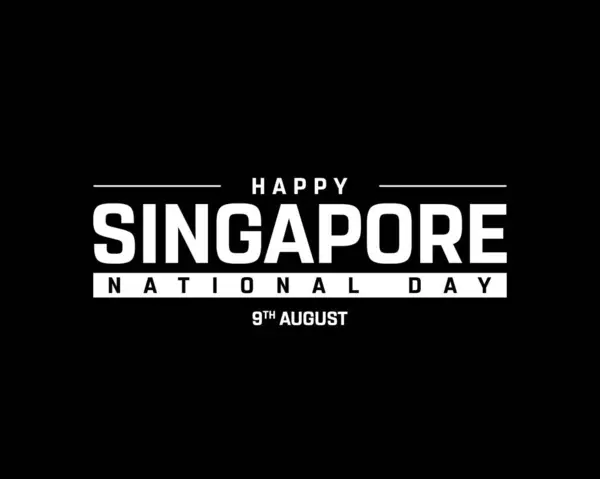 stock image Happy Singapore Independence Day Design, Independence Day of Singapore with flag of Singapore, National Day of Singapore, Singapore, Vector illustration of Independence Day of Singapore on black background, National Flag of Singapore