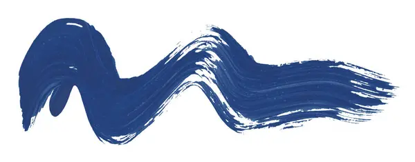 Beyaz arka planda yalıtılmış mavi fırça vuruşları.
