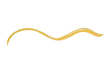 Beyaz arkaplanda izole edilmiş sarı kalem çizimi.