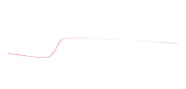 Beyaz arkaplanda izole edilmiş pembe kalem darbeleri.