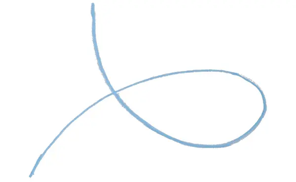 Açık mavi kalem çizgileri beyaz arkaplanda izole edildi.