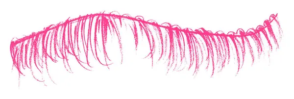 Pembe kalem darbeleri basit bir şekilde, beyaz arkaplanda izole edilmiş..