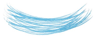 Beyaz arkaplanda izole edilmiş açık mavi kalem darbeleri.