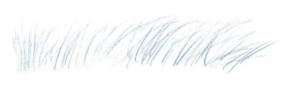 Beyaz arkaplanda izole edilmiş açık mavi kalem darbeleri.