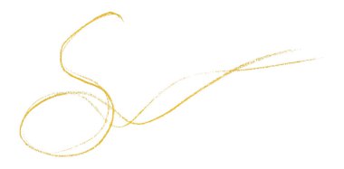 Sarı kalem darbeleri basit bir şekilde, beyaz arkaplanda izole edilmiş..