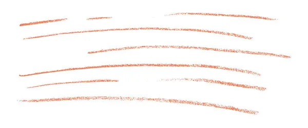 Turuncu kalem beyaz arkaplanda izole edilmiş basit çizgiler çizdi.