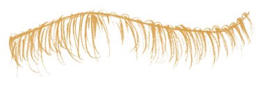 Turuncu kalem beyaz arkaplanda izole edilmiş basit çizgiler çizdi.