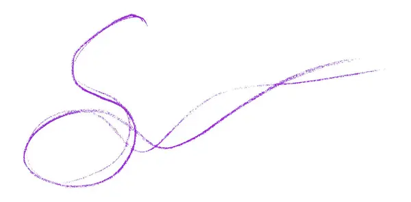 Mor kalem darbeleri basit bir stilde, beyaz arkaplanda izole edilmiş..