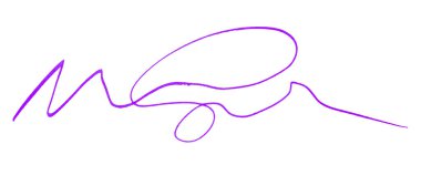 Beyaz arkaplanda mor kalem çizgileri.