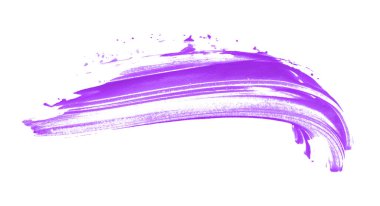 Beyaz arkaplanda mor fırça darbeleri.