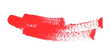 beyaz zemin üzerine kırmızı fırça darbeleri.