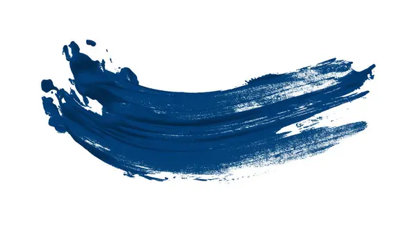 Beyaz arkaplanda mavi fırça darbeleri.