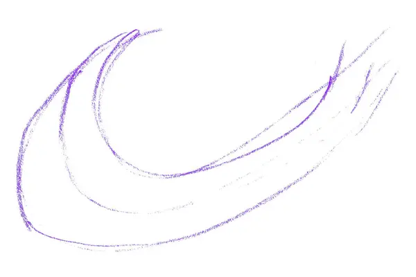 Beyaz arkaplanda mor kalem çizgileri.