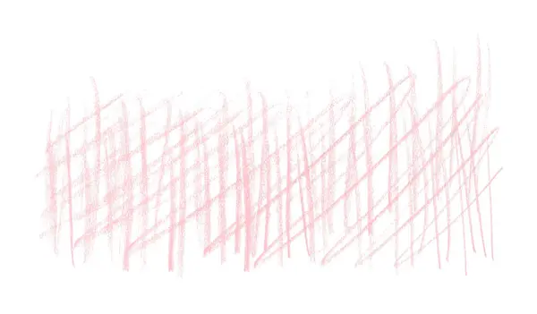 Beyaz arkaplanda pembe kalem çizimi.