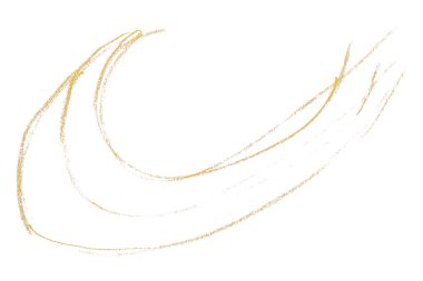 Beyaz arkaplanda sarı kalem çizgileri.