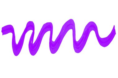 Beyaz arkaplanda mor fırça darbeleri.