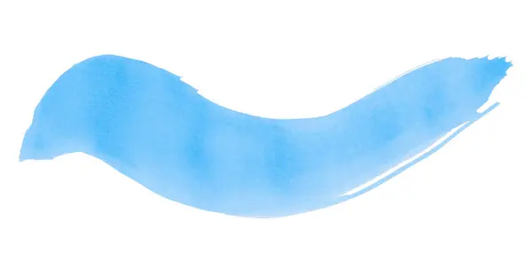 Beyaz arkaplanda açık mavi fırça darbeleri.