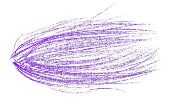 Beyaz arkaplanda mor kalem çizgileri.