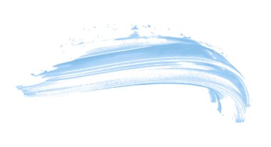Beyaz arkaplanda açık mavi fırça darbeleri.