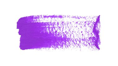 Beyaz arkaplanda mor fırça darbeleri.