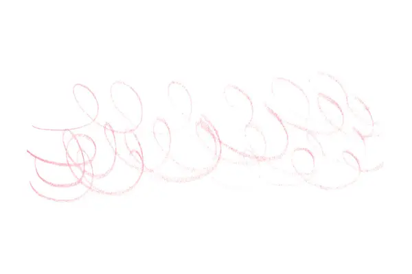 Beyaz arkaplanda pembe kalem çizimi.