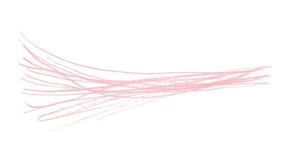 Beyaz arkaplanda pembe kalem çizimi.