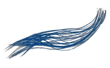 Beyaz arkaplanda mavi kalem çizgileri.