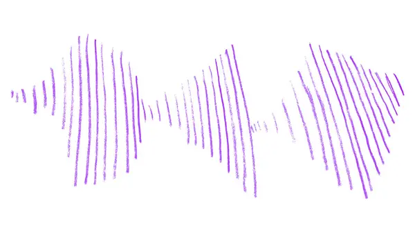 Beyaz arkaplanda mor kalem çizgileri.