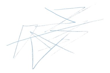 Beyaz arkaplanda açık mavi kalem çizgileri.