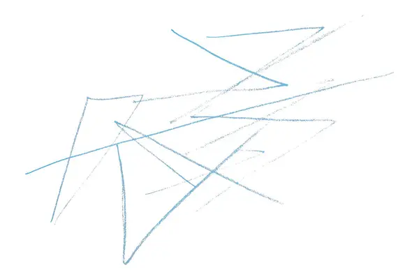 Beyaz arkaplanda açık mavi kalem çizgileri.