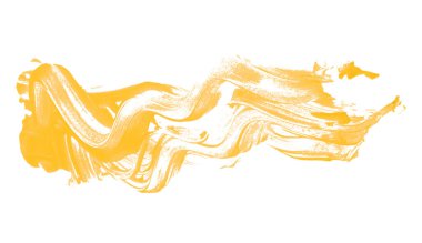 Beyaz arkaplanda sarı fırça darbeleri.