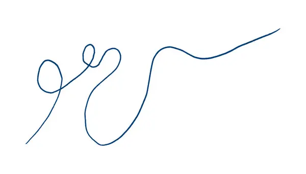 Beyaz arkaplanda mavi kalem darbeleri.