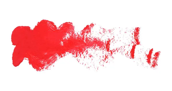 Beyaz arkaplanda kırmızı fırça darbeleri.