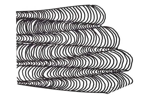 Beyaz arkaplanda siyah kalem darbeleri.