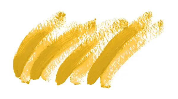 Beyaz arkaplanda sarı fırça darbeleri.