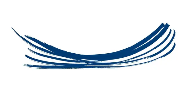 Beyaz arkaplanda mavi fırça darbeleri.