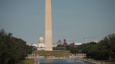 Washington, DC 'deki Lincoln Anıtı, ABD Kongre Binası ve 2. Dünya Savaşı Anıtı' ndan görüntüler.