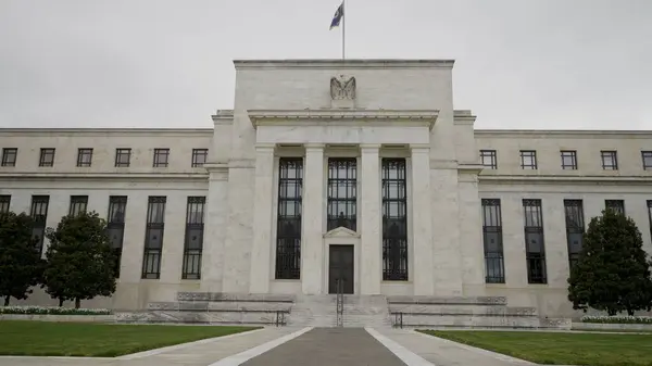 Eccles binasının önü Washington 'daki Federal Rezerv binası. Yüksek kalite fotoğraf