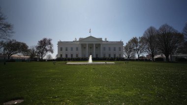 Beyaz Saray, Washington DC 'de yeşil çimenler ve çiçek açan ağaçlarla çevrili. Federal hükümet topraklarında baharın güzelliğini gözler önüne seriyor..