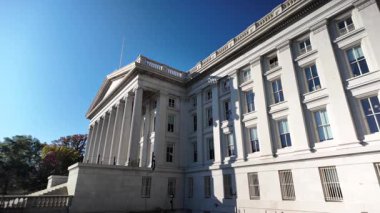 Washington 'daki Beyaz Saray' ın yanındaki ABD Hazine Bakanlığı 'ndan geniş açılı görüntüleme..