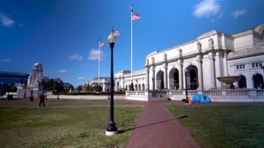 Washington, DC 'deki Washington Union İstasyonu' nun dış tarafına yaklaş..