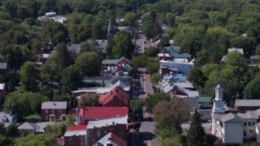 Discover the charming town of Shepherdstown, West Virginia, showcasing vibrant autumn colors and stunning aerial views of its historic architecture and landscapes.