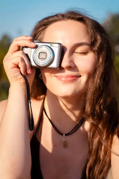 bağbozumu kamera kadınla