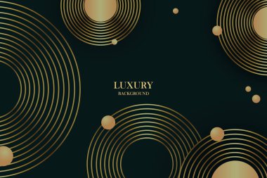 Gradyan Yeşil Lüks Altın Tasarım Arkaplanı