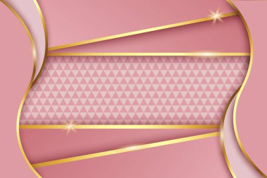 Pembe Lüks Arkaplan Parlak Altın Premium Tasarımı