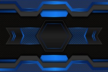 Modern E Spor Oyun Arkaplanı Mavi Tasarım