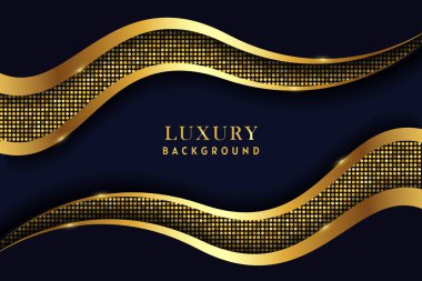 Lüks Mavi Altın Arkaplan Zarif