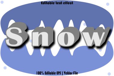 kar düzenlenebilir metin efekti çizgi film biçimini kabartma