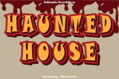 Lanetli Ev Düzenlenebilir Metin Efekti Kabartma Çizgi Film Biçimi