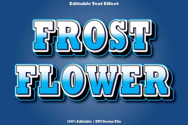 Frost Çiçeği Düzenlenebilir Metin Efekti Kabartma Gradyan Biçimi